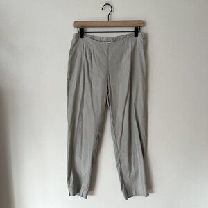 Cut Loose Gray Linen Bend Straight Leg Pants Women's Size Small